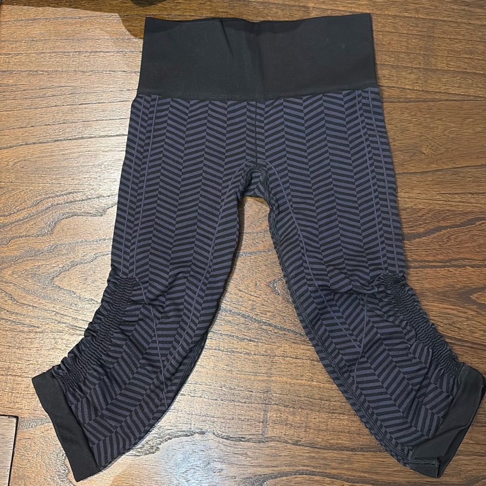 Striped Lululemon Capri Leggings